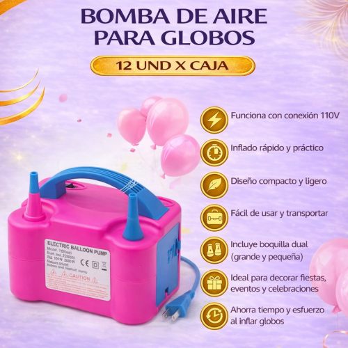 BOMBA DE AIRE PARA GLOBOS