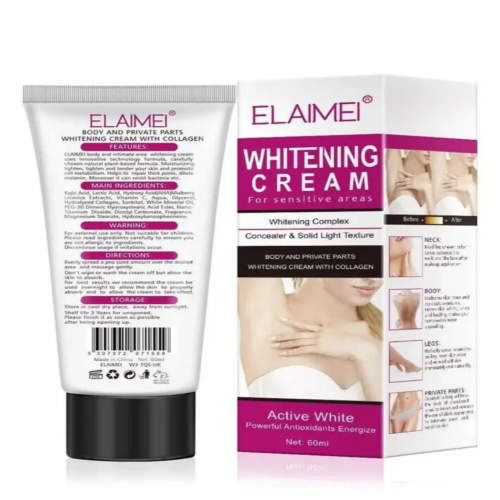 Crema para blanquear las zonas intimas