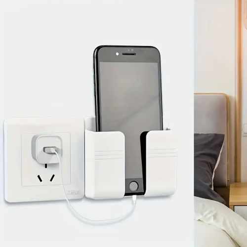 Soporte multifunción de carga para enchufe de teléfono móvil o Control remoto BLANCO