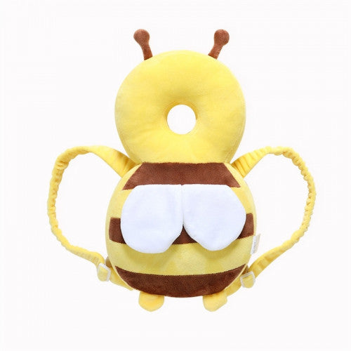 COJIN ANTI CAÍDA PARA CABEZA Y ESPALDA DE BEBE PROTECCION AL GATEAR Y CAMINAR DISENO DE ABEJITA