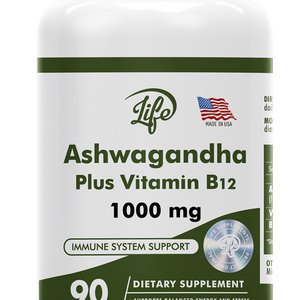ASHAWAGANDA (BODEGA E) (GINSENG INDIO) + B12 X 90 CAPSULAS