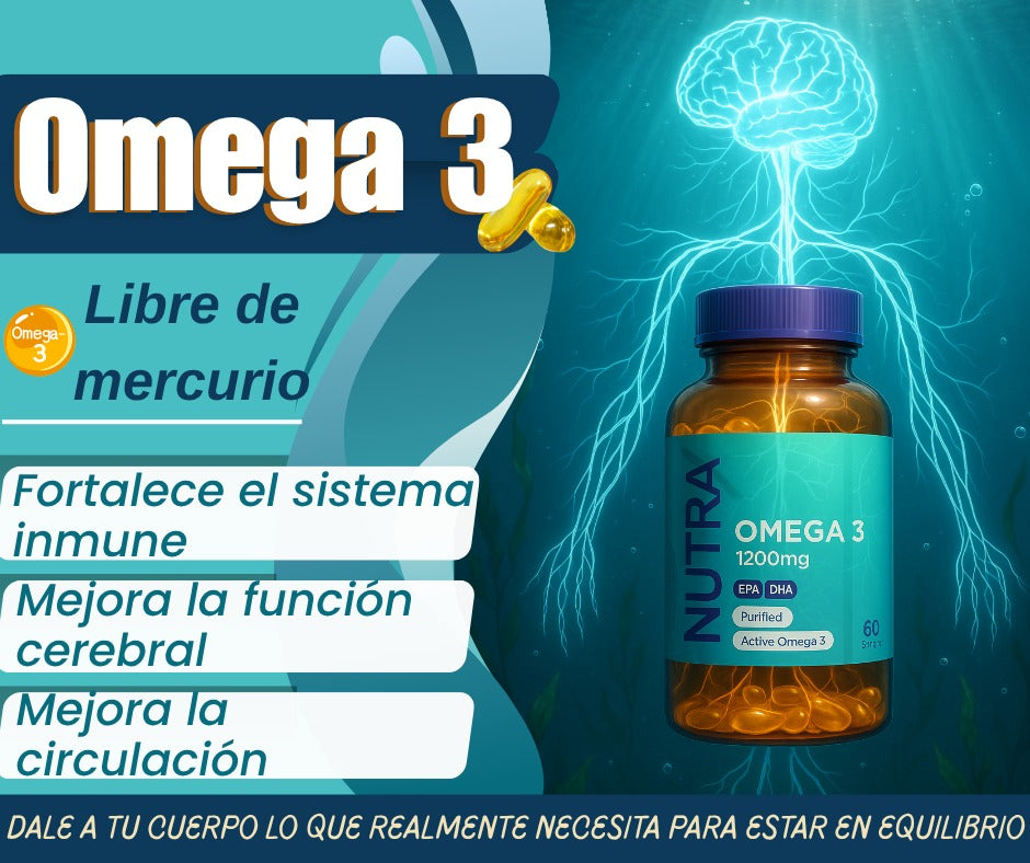 OMEGA 3 1200 MG (BODEGA E) X 60 SOFGEL- LIBRE DE MERCURIO