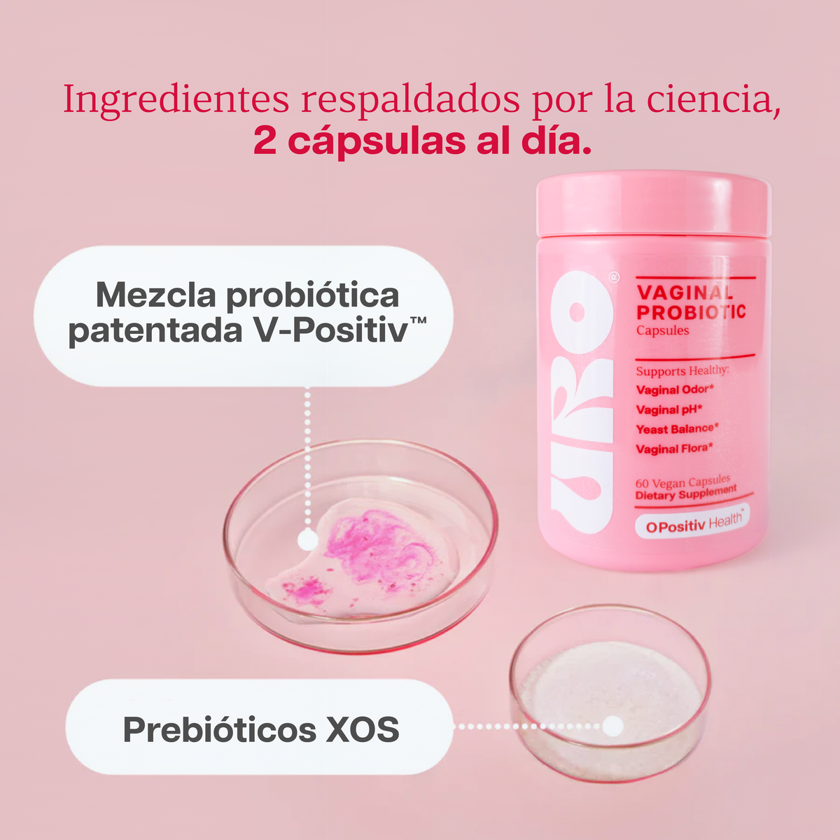 URO Vaginal Probiotics para la salud vaginal de las mujeres, equilibrio del pH